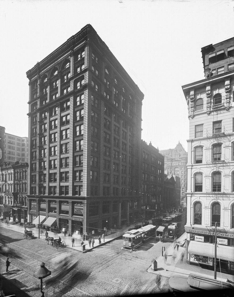 105 West Monroe Street, Chicago, Illinois, USA, c.1895 (foto in b/n) da Barnes and Crosby