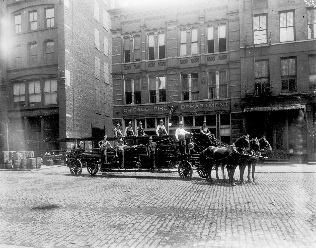 Caserma dei Vigili del Fuoco di Chicago, Chicago, Illinois, USA, c.1905 da Barnes and Crosby