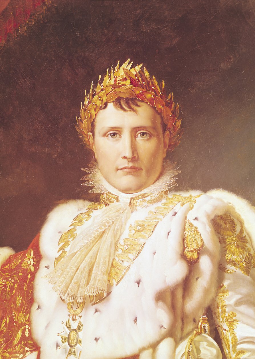 Napoleone I (1769-1821) in abiti da incoronazione, c.1804 (dettaglio) da Baron François Pascal Simon Gérard