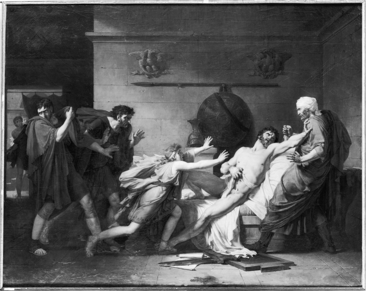 La morte di Catone di Utica da Baron Pierre Narcisse Guerin