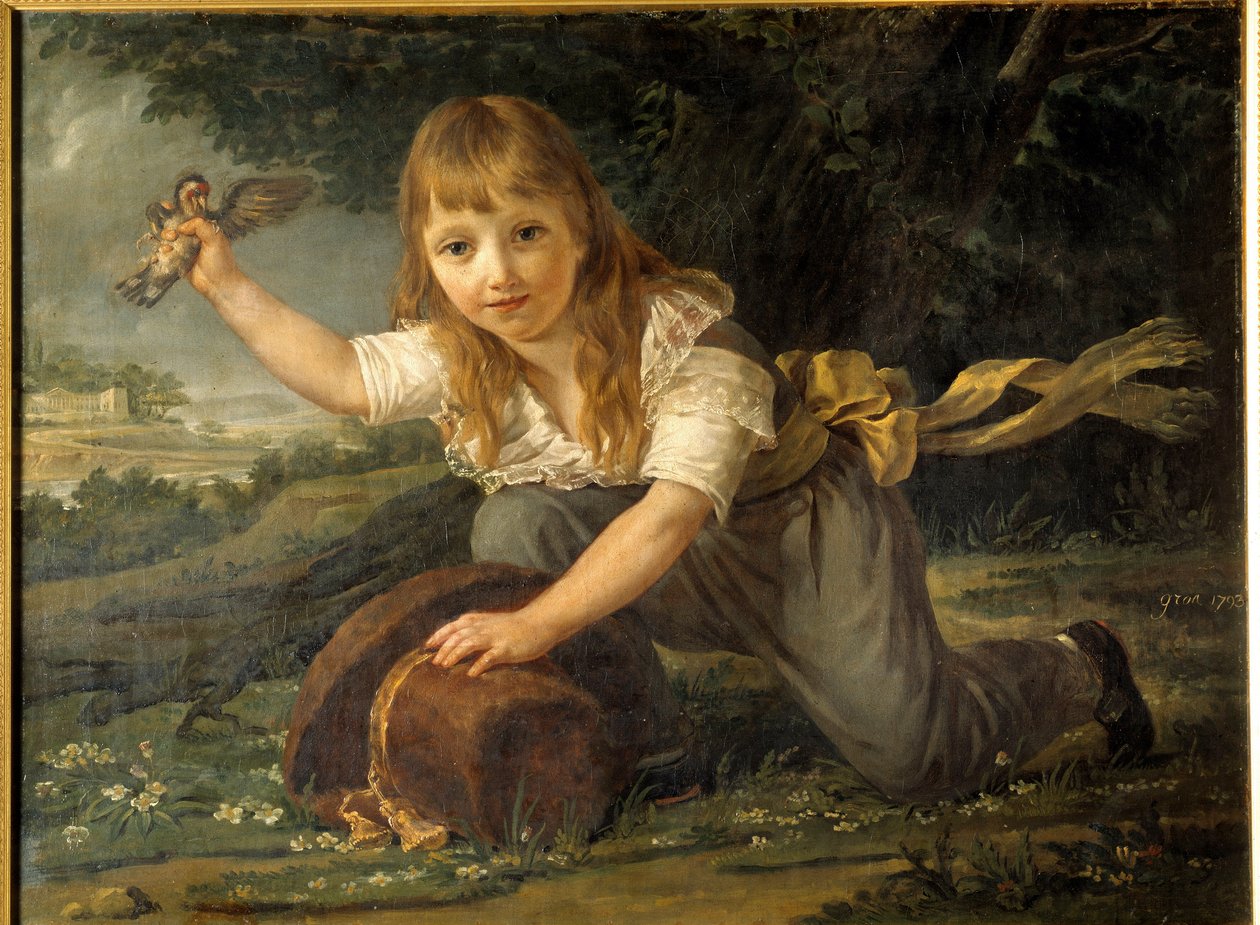 Ritratto di Paulin des Hours bambino, erede di una ricca famiglia di produttori e futuro sindaco di Montpellier, dipinto di Antoine Jean Gros, 1793 da Baron Antoine Jean Gros