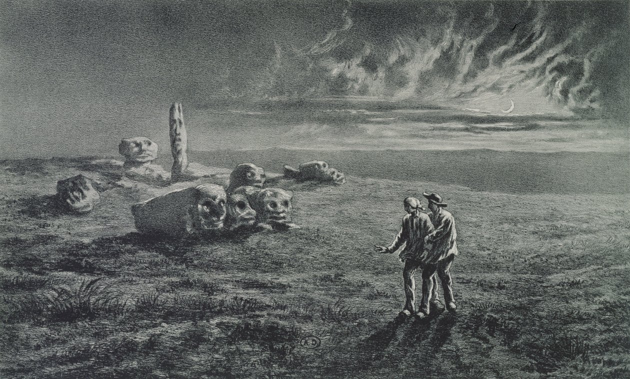 Le Pierres Sottes, illustrazione per Legendes Rustiques di George Sand, 1858 da Maurice Sand
