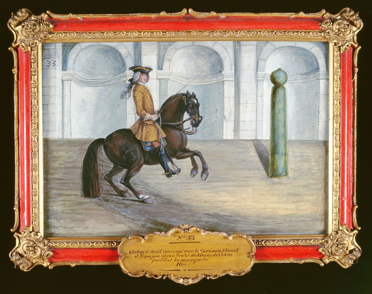 No. 33 Un cavallo spagnolo della Scuola di Equitazione Spagnola che esegue un movimento di dressage da Baron Reis Eisenberg