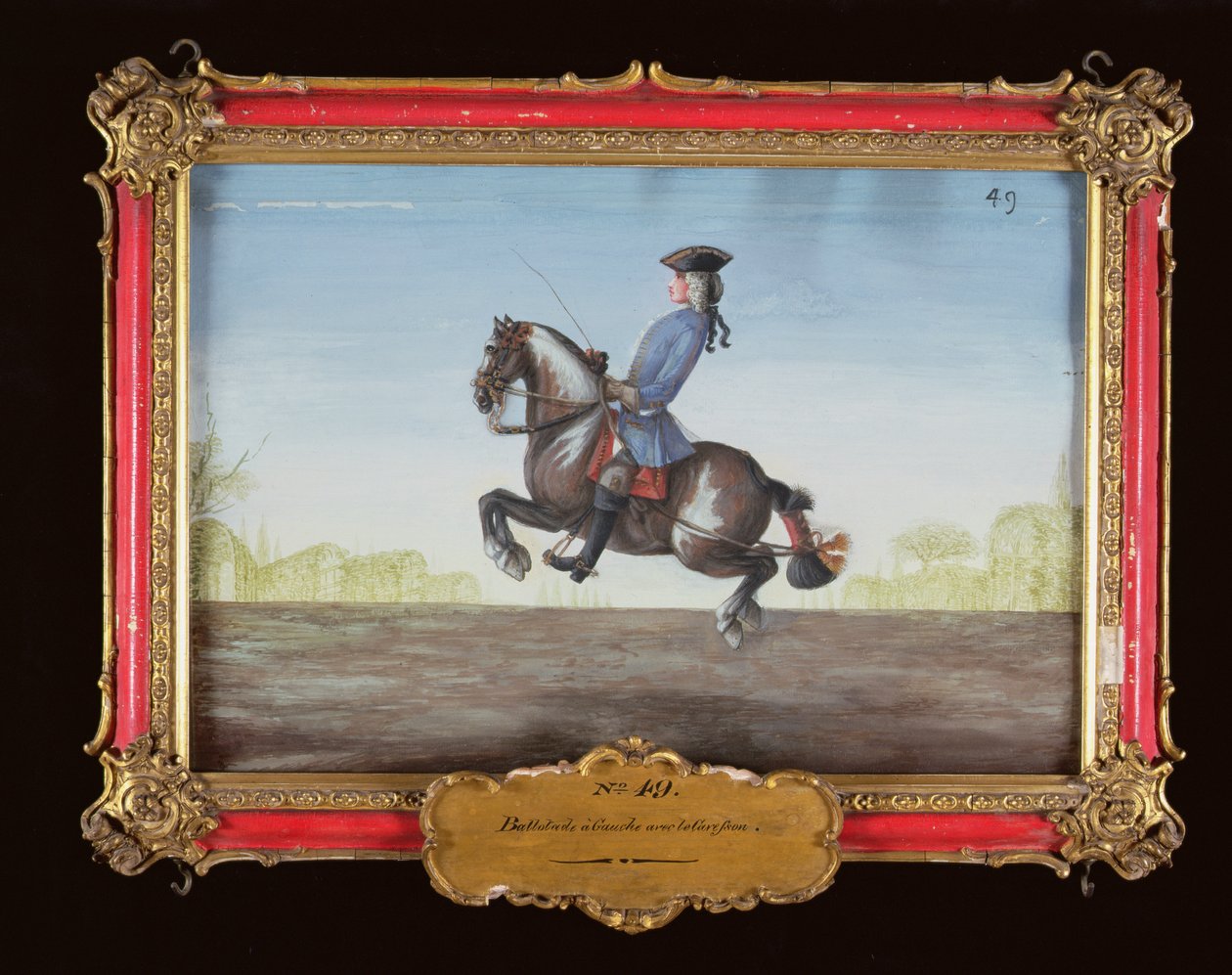 No. 49 Un cavallo della Scuola di Equitazione Spagnola eseguendo un movimento di dressage chiamato Ballotade da Baron Reis Eisenberg
