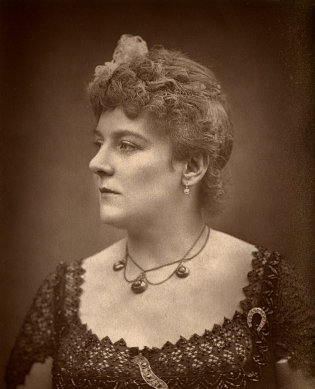 Attrice britannica Henrietta Lindley in Jim the Penman, 1886 da Barraud