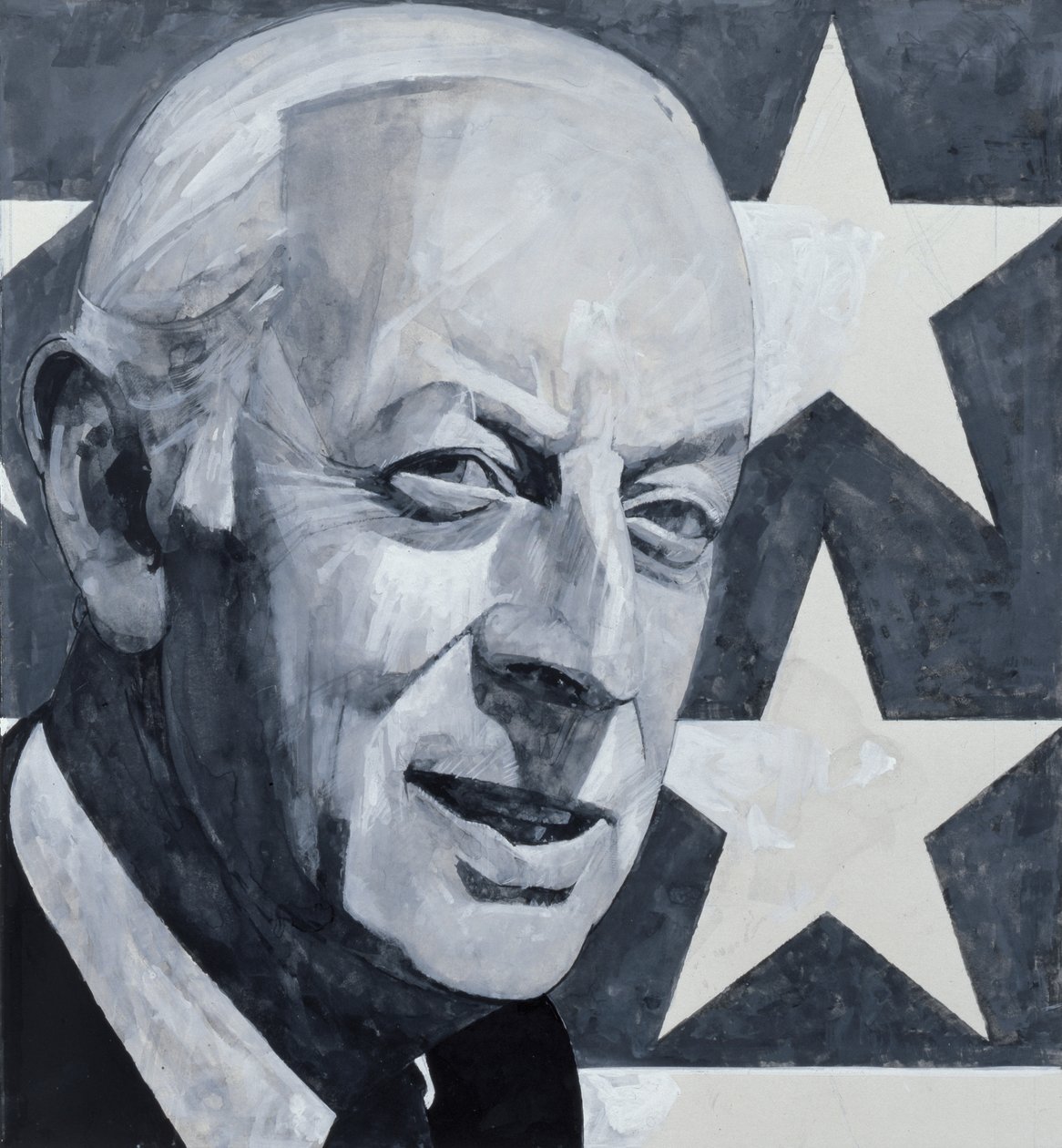 Ritratto di Alistair Cooke da Barry Fantoni