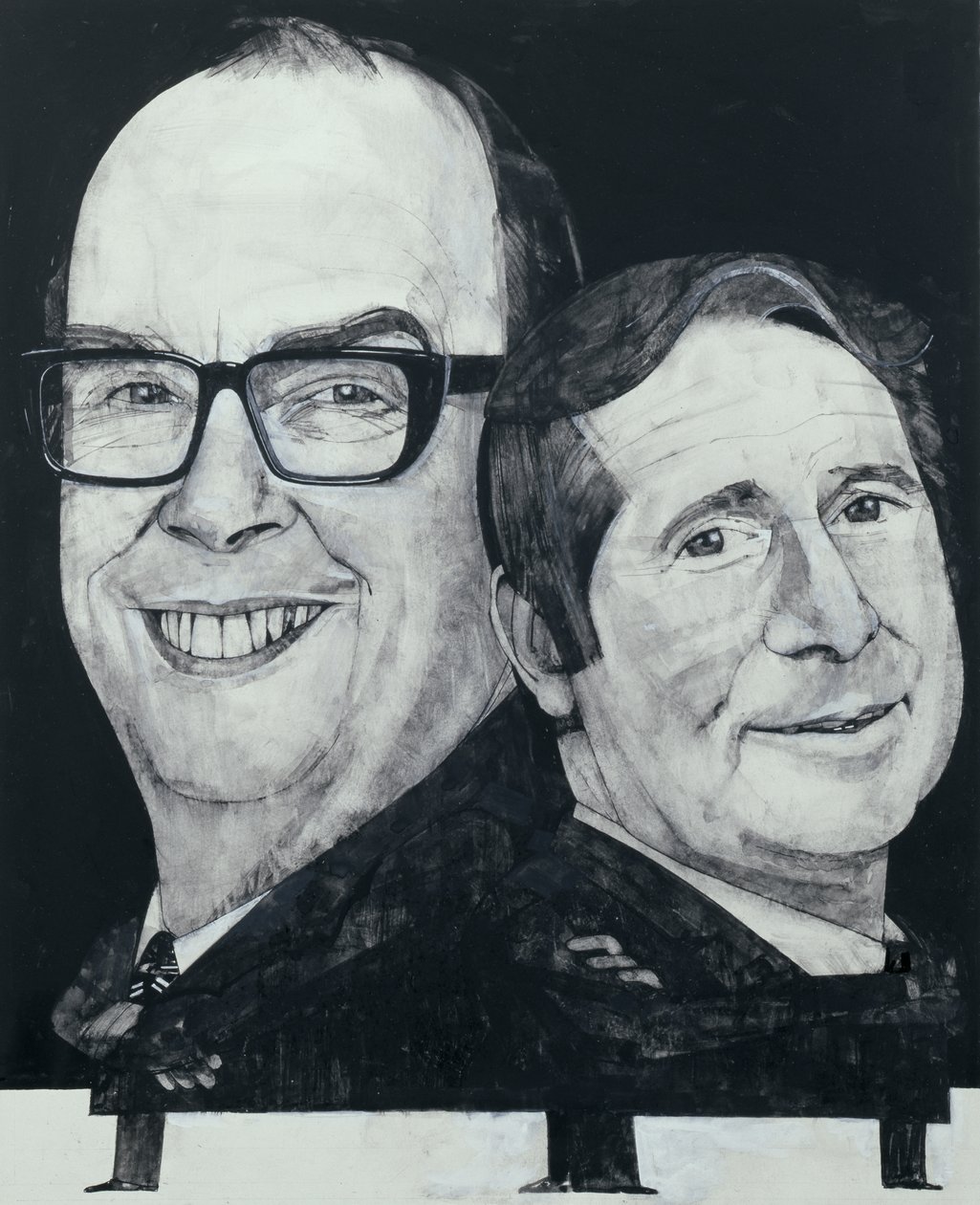 Ritratto di Morecambe e Wise da Barry Fantoni