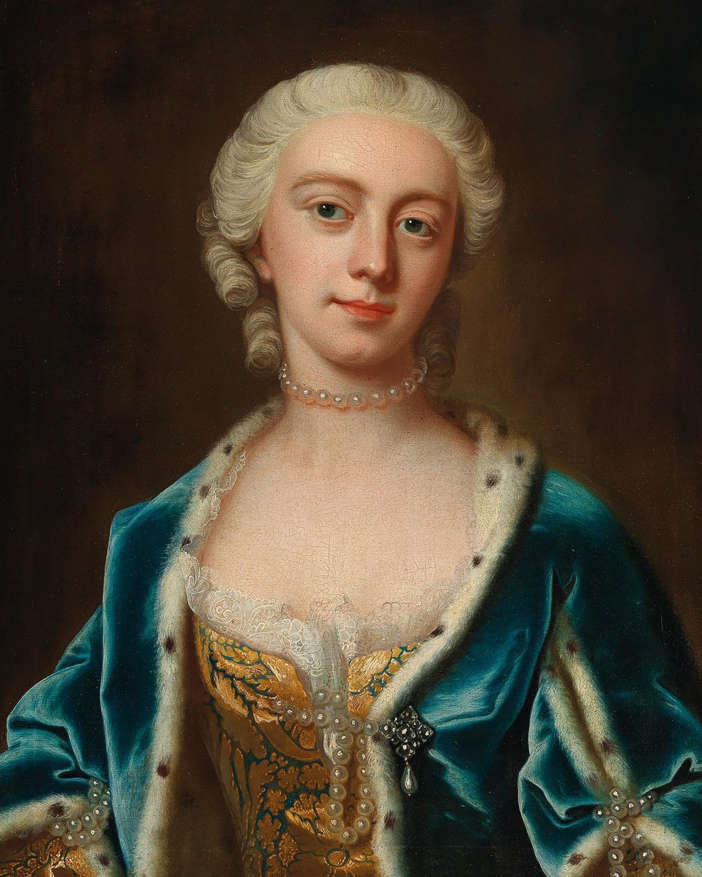 Ritratto di Augusta di Sassonia-Gotha, Principessa del Galles, metà del XVIII secolo da Barthelemy Du Pan