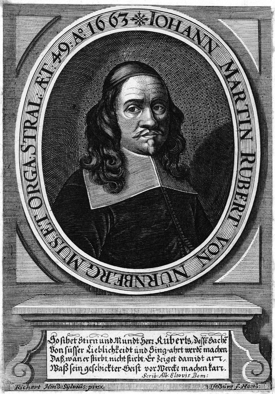 organista e compositore Johann Martin Rubert (ca. 1614-1677) da Bartholomé Iselburg