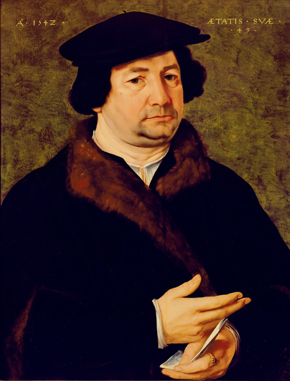 Ritratto di un uomo di 49 anni, 1542 da Bartholomaeus Bruyn