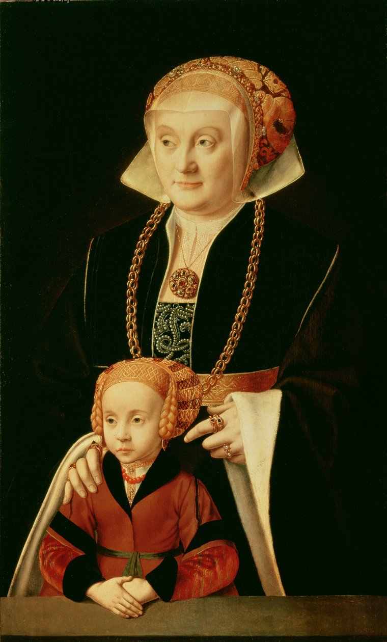 Ritratto di una donna con sua figlia da Bartholomaeus Bruyn