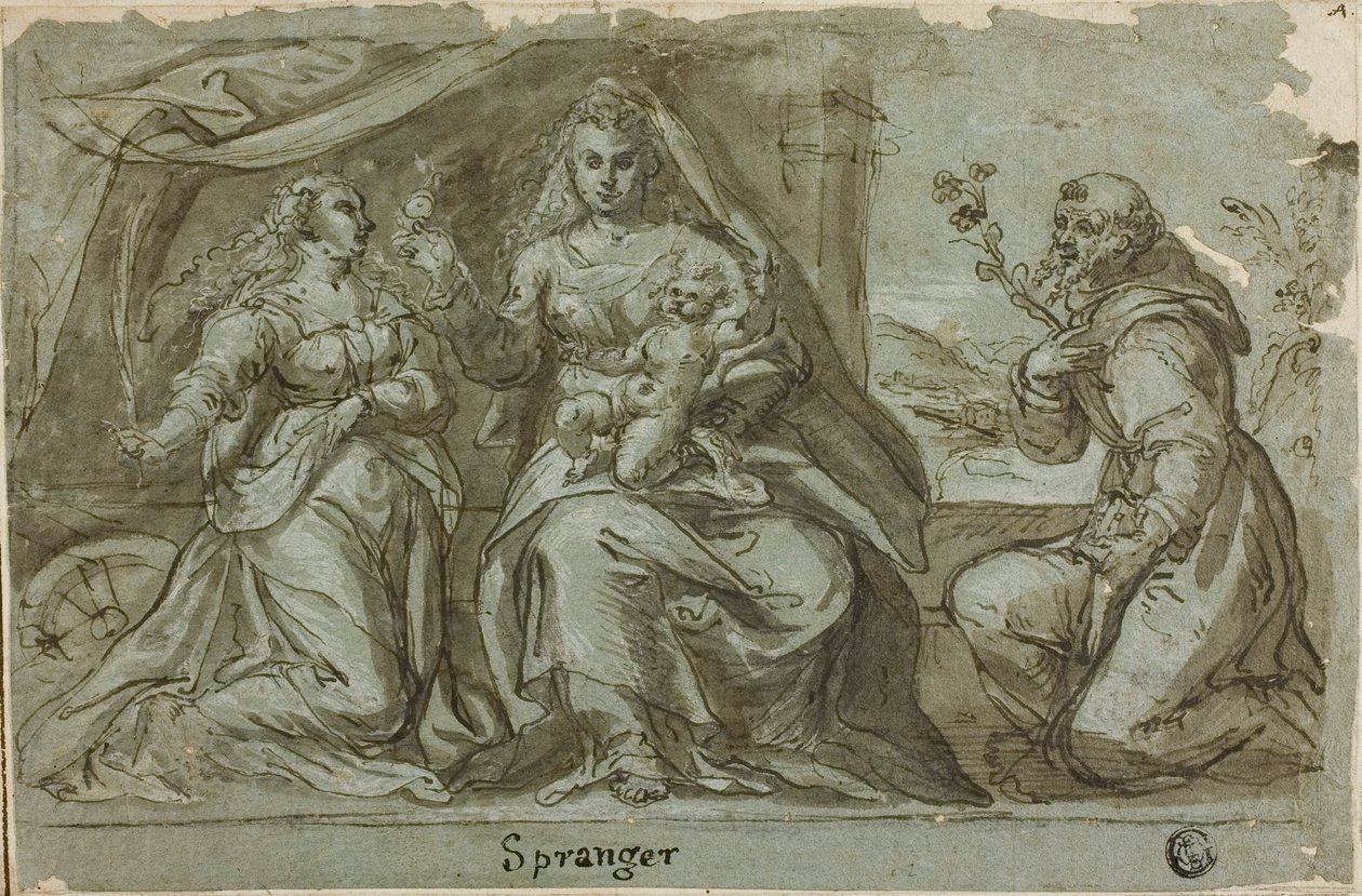 Madonna col Bambino con i santi Caterina e Domenico da Bartholomaeus Spranger
