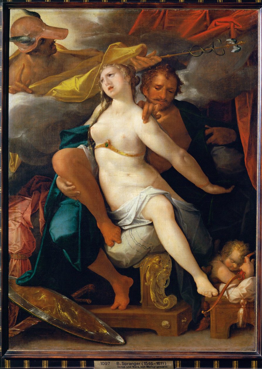 Venere e Marte, avvertiti da Mercurio da Bartholomaeus Spranger
