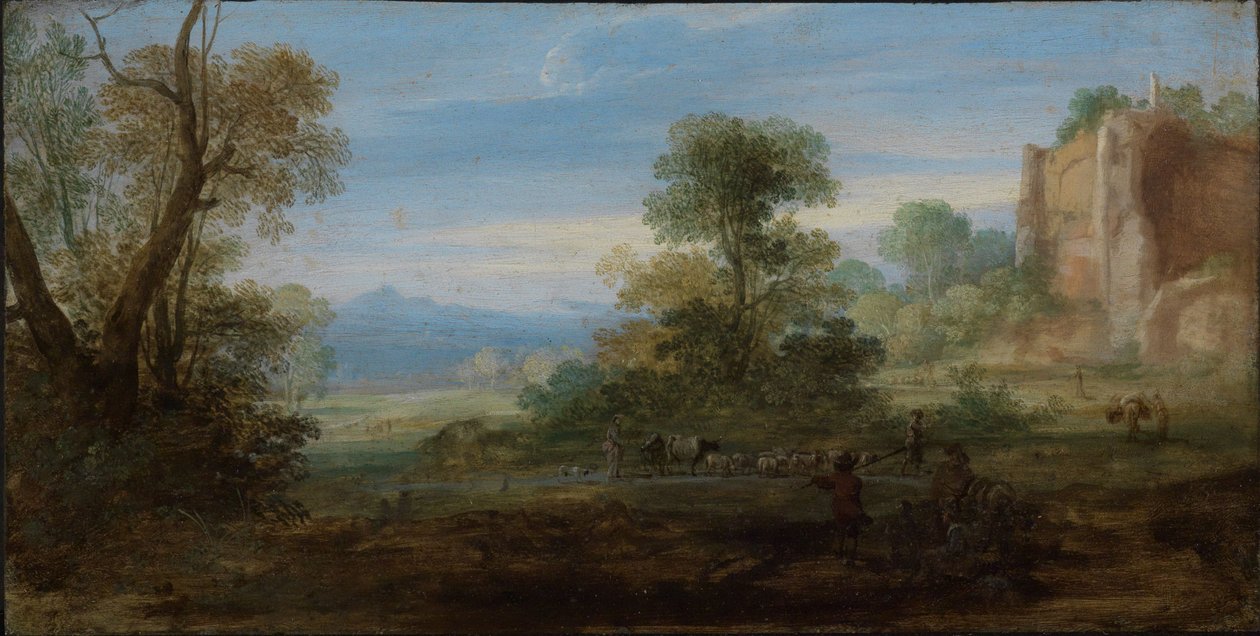 Paesaggio italiano con rovine antiche da Bartholomeus Breenbergh