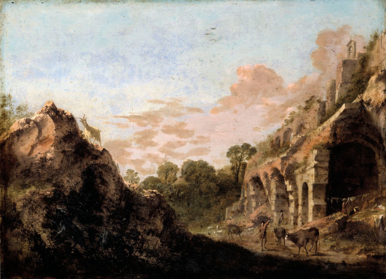 Paesaggio con rovine da Bartholomeus Breenbergh