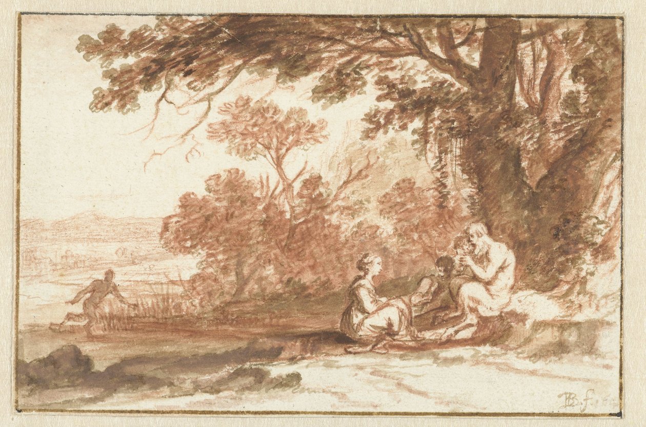 Paesaggio con la ninfa Corsica e il satiro da Bartholomeus Breenbergh