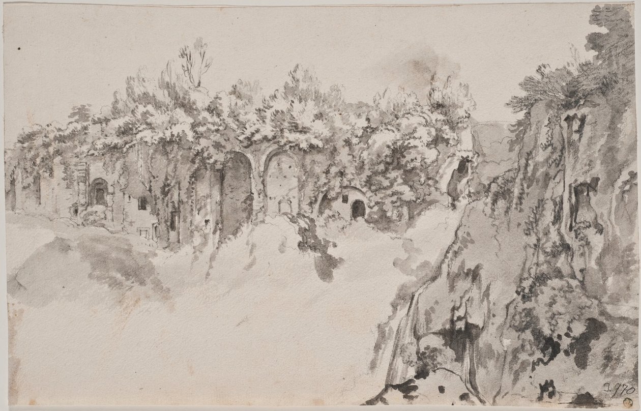 Ravina con grotte murate da Bartholomeus Breenbergh