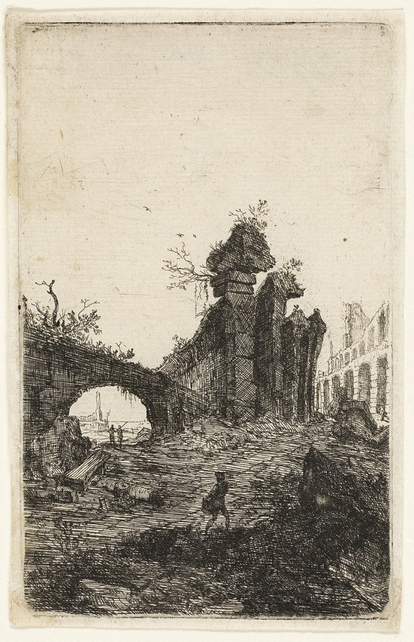 Rovine del Colosseo, tavola 10 da Le Rovine di Roma da Bartholomeus Breenbergh