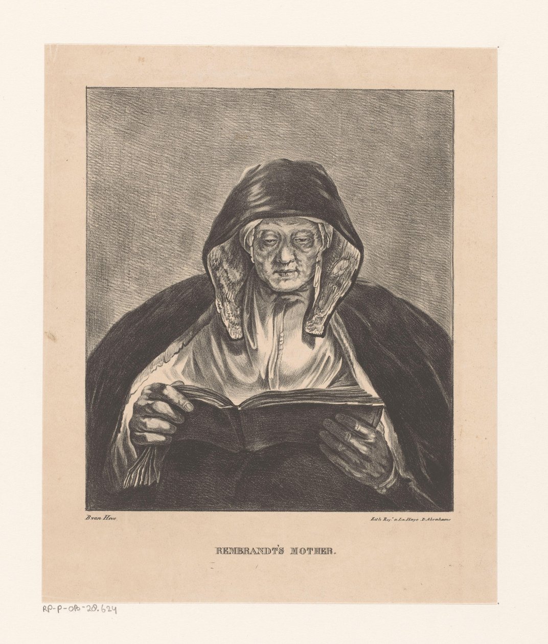 Ritratto di una vecchia che legge da Bartholomeus Johannes van Hove