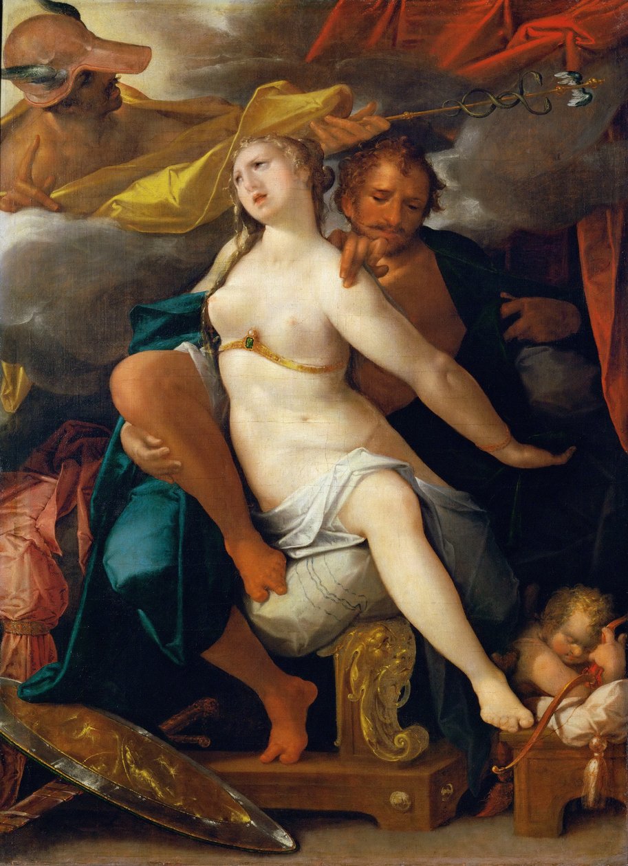 Venere e Marte avvertiti da Mercurio da Bartholomeus Spranger