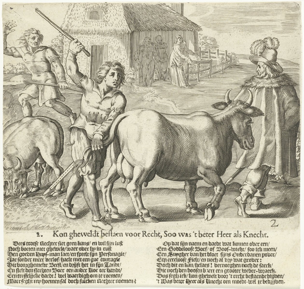 Il balivo porta via la mucca del contadino da Bartholomeus Willemsz. Dolendo