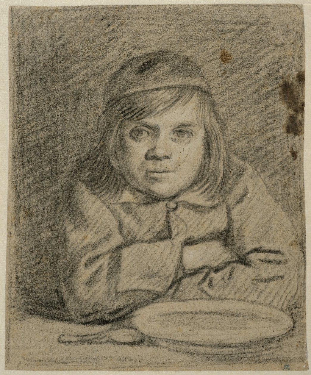 Ragazzo con le braccia conserte a un tavolo da Bartholomeus van der Helst