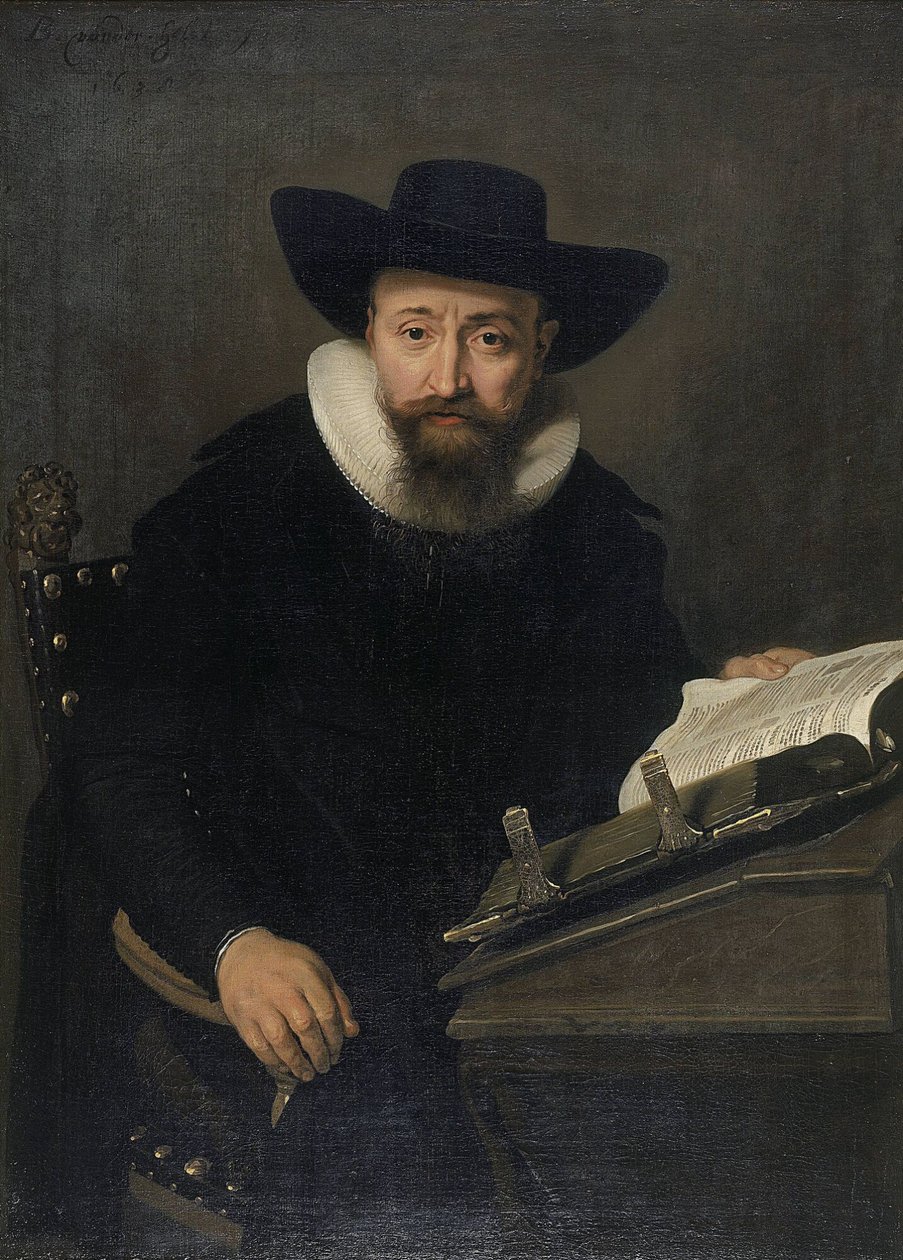Ritratto di un uomo sconosciuto, probabilmente un ministro protestante da Bartholomeus van der Helst