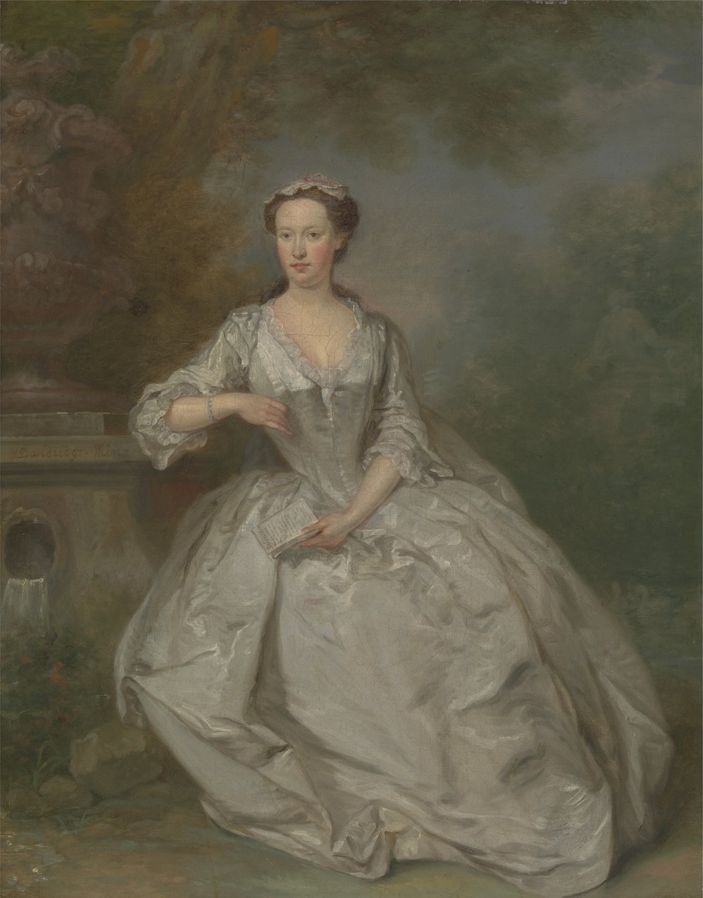 Una signora con un libro, c.1730-40 da Bartholomew Dandridge