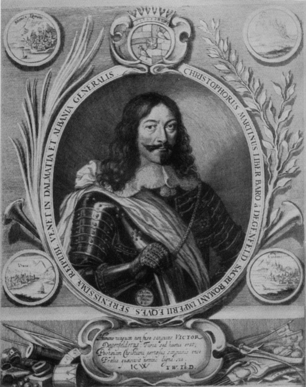 Christoph Martin von Degenfeld. Incisione, XVII secolo da Bartholomäus Kilian