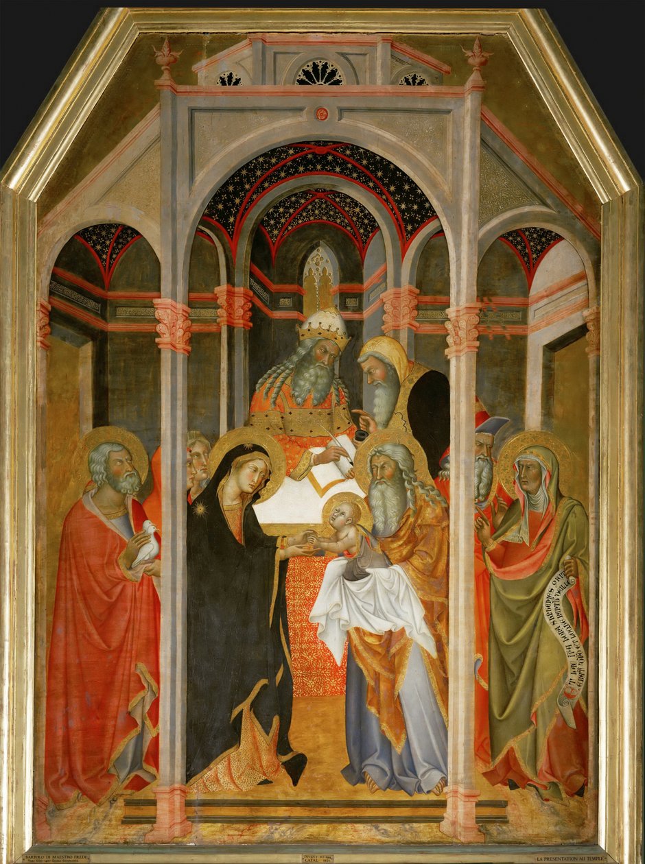 Presentazione al tempio Bartolo di Fredi da also Manfredi de Battilori Bartolo di Fredi