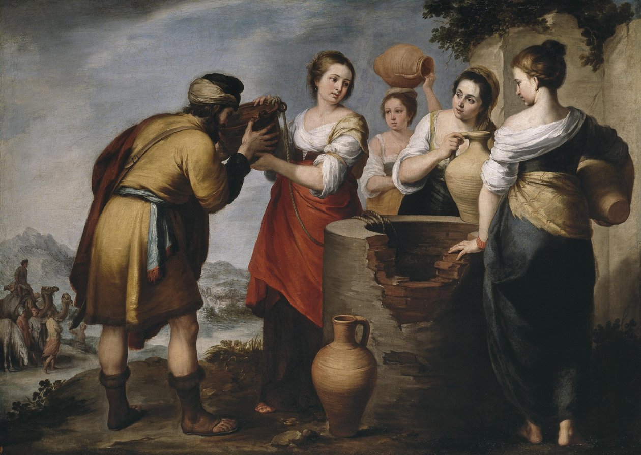 Rebecca ed Eliezer da Bartolomé Esteban Murillo