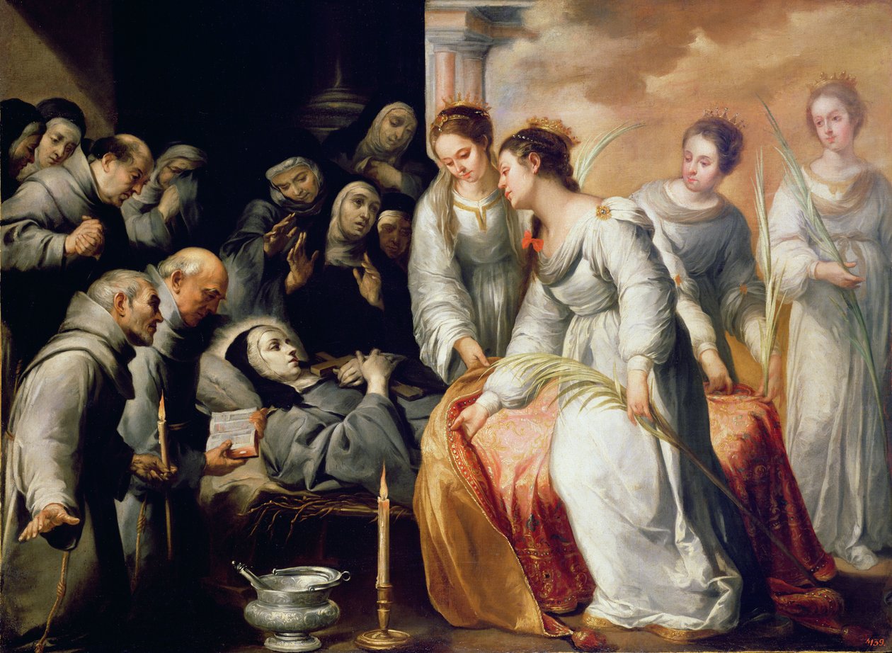 La morte di Santa Chiara da Bartolomé Esteban Murillo