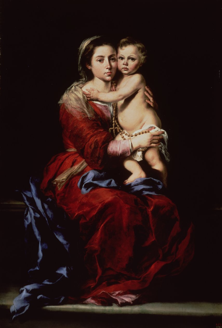 La Vergine del Rosario, c.1650 da Bartolomé Esteban Murillo