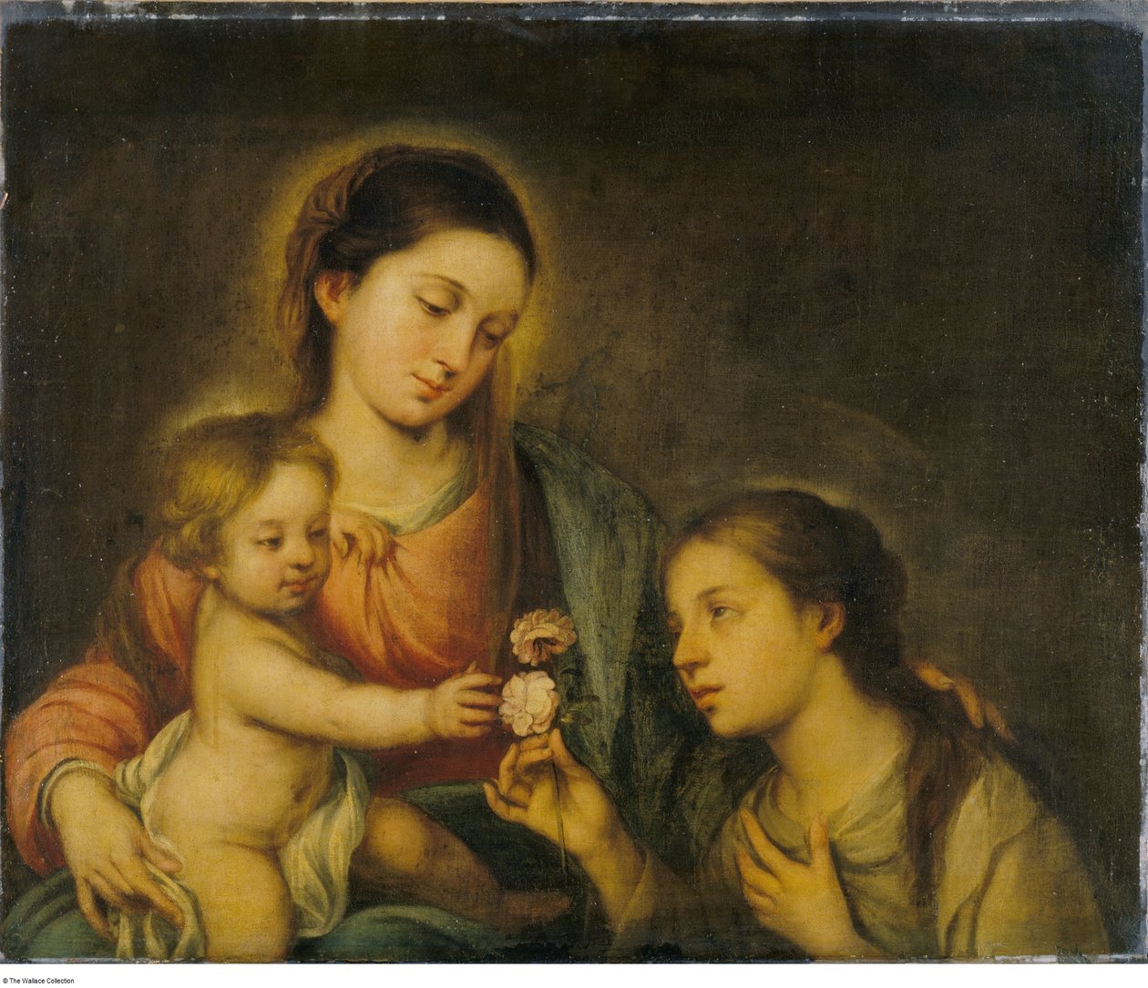 Dopo Bartolomé-Esteban Murillo - La Vergine con il Bambino e Santa Rosa da Viterbo, P104 da Bartolomé Esteban Murillo