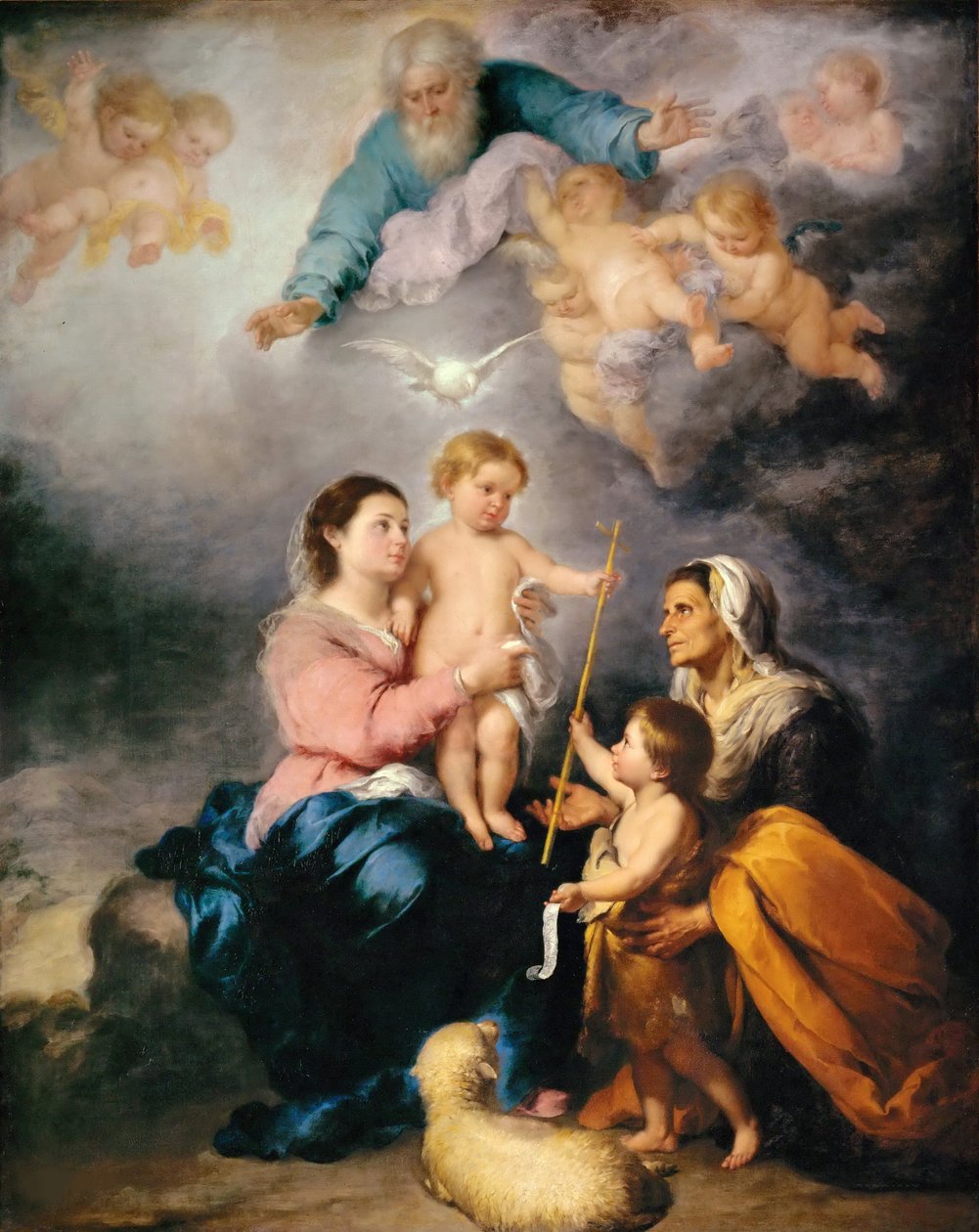 La Sacra Famiglia La Vergine di Siviglia da Bartolomé Esteban Murillo