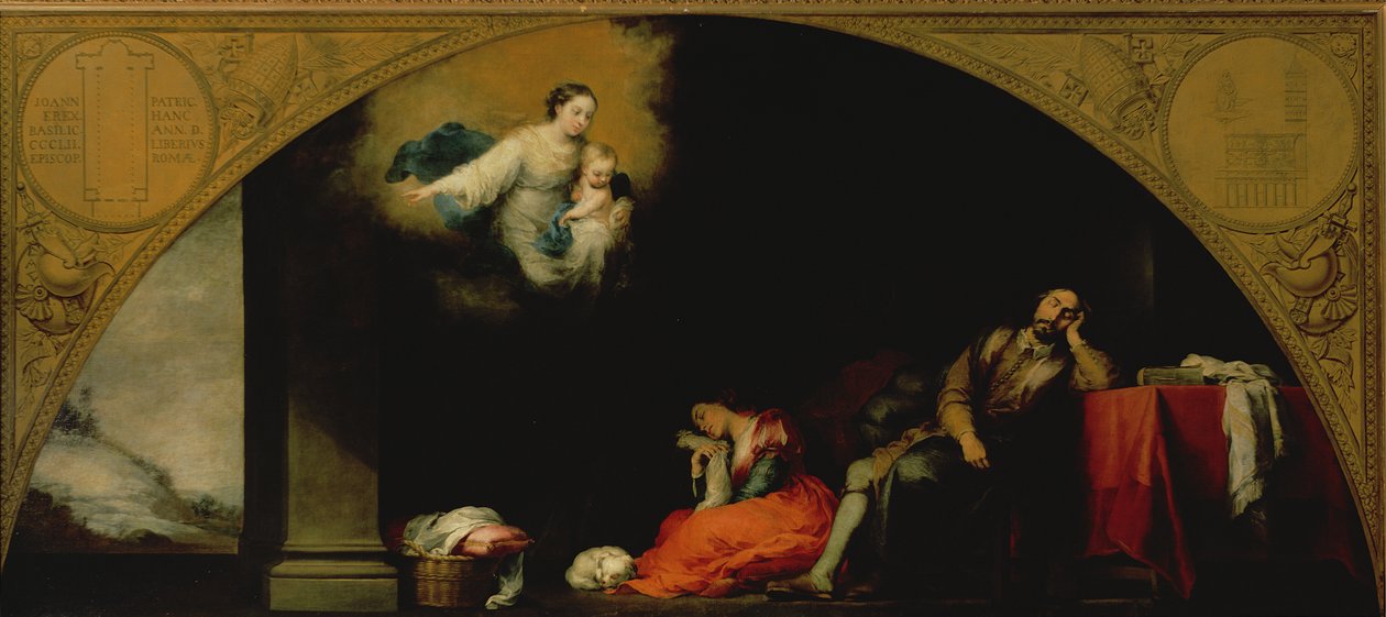 La storia della fondazione di Santa Maria Maggiore: Il sogno del patrizio da Bartolomé Esteban Murillo