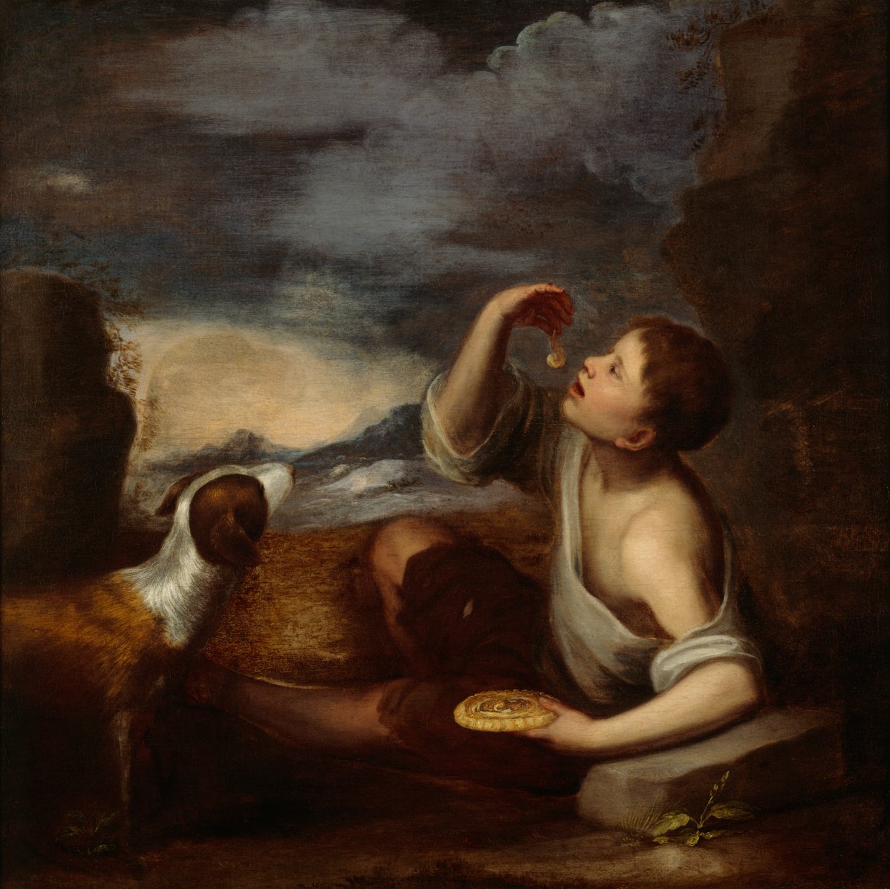 Un ragazzo spagnolo e un cane da Bartolome Esteban (attr. to) Murillo