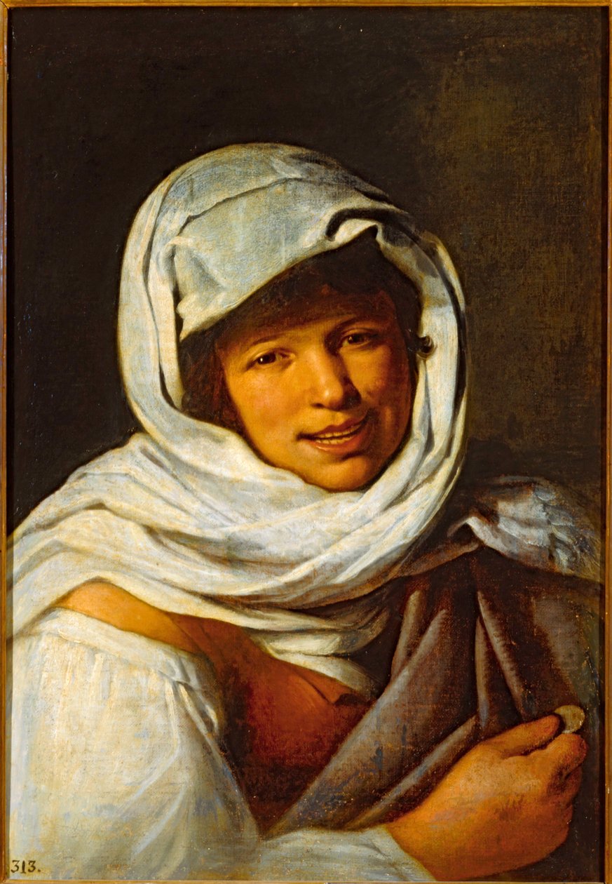 Donna galiziana con una moneta ... (olio su tela) da Bartolomé Esteban Murillo