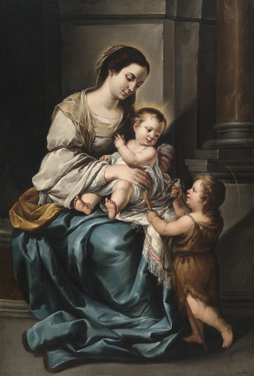 La Serrana o, Madonna col Bambino e il piccolo San Giovanni da Bartolomé Esteban Murillo