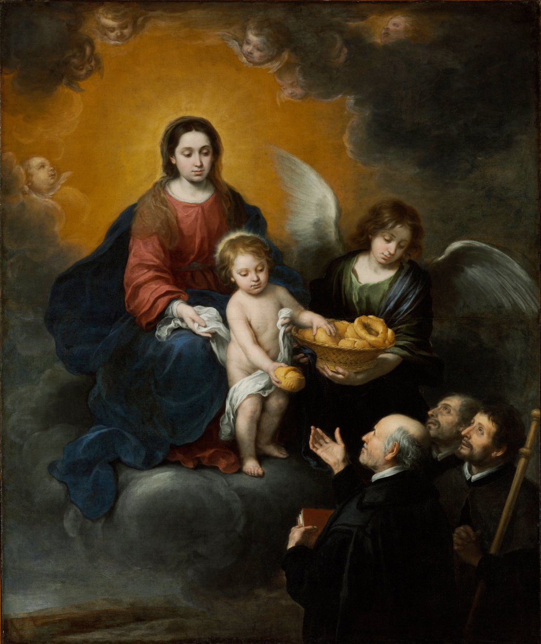 Il Cristo bambino distribuisce il pane ai pellegrini da Bartolomé Esteban Murillo