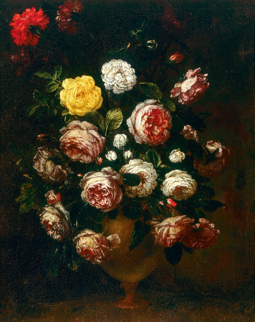 Vaso di rose da Bartolomeo Bimbi