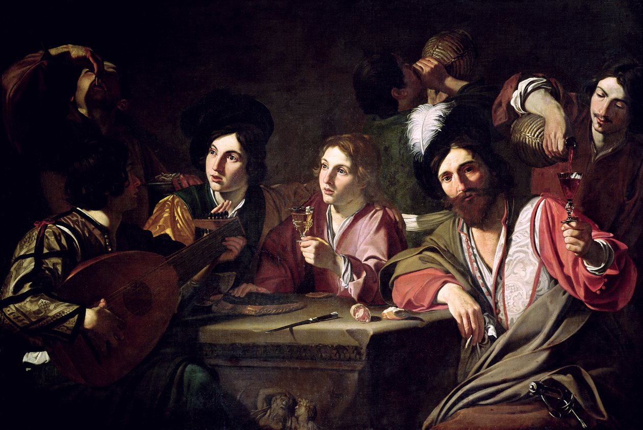 Riunione di bevitori da Bartolomeo Manfredi
