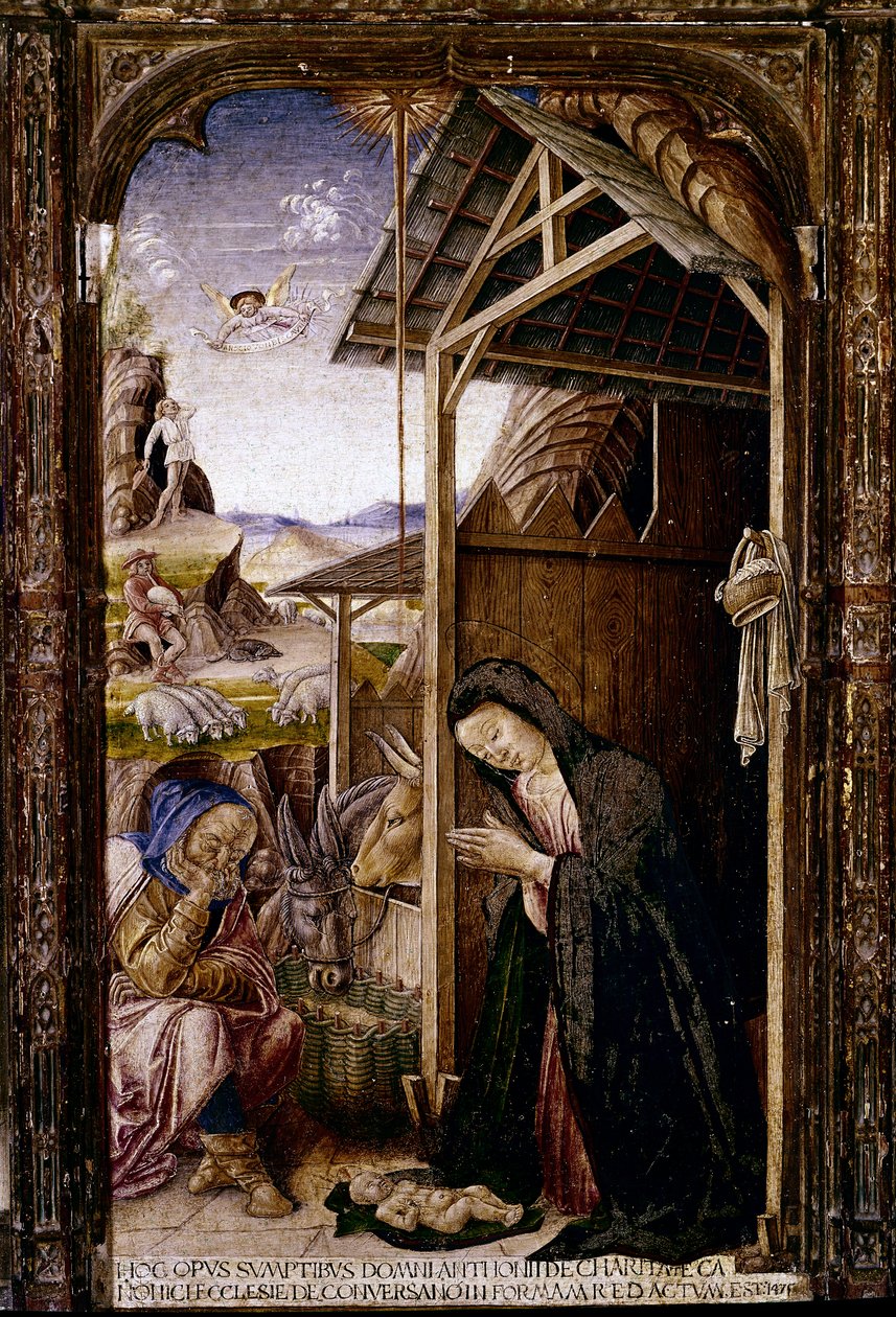 Polittico di Conversano, dettaglio della Natività da Bartolomeo (and workshop) Vivarini
