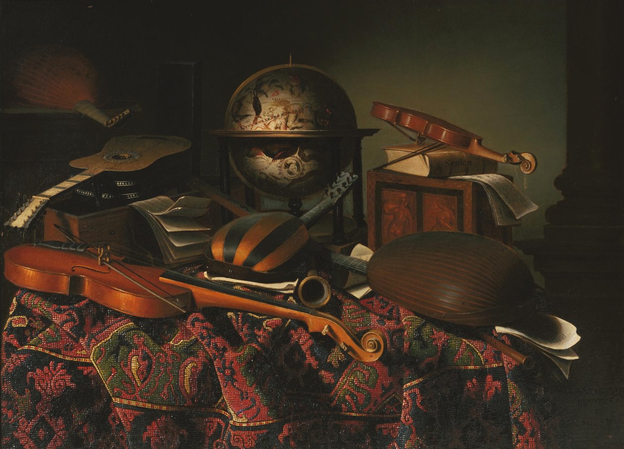 Natura morta con strumenti musicali da Bartolomeo Bettera