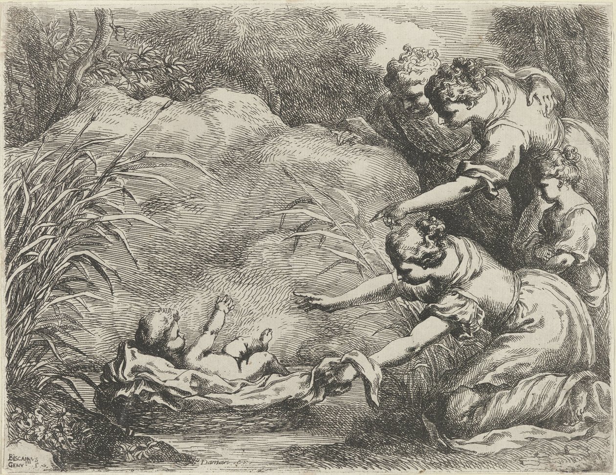 Mosè salvato dal Nilo da Bartolomeo Biscaino