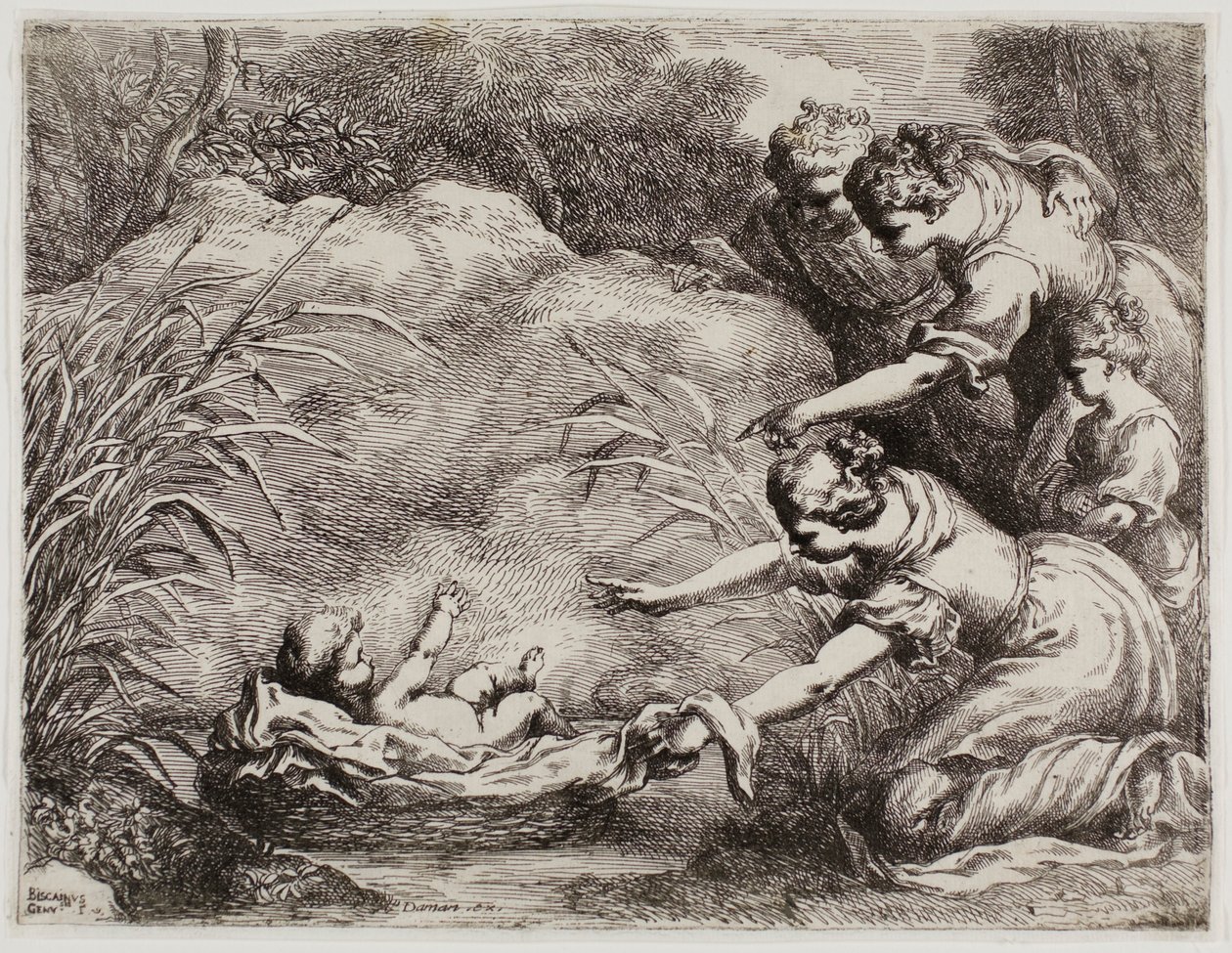 Il ritrovamento di Mosè da Bartolomeo Biscaino