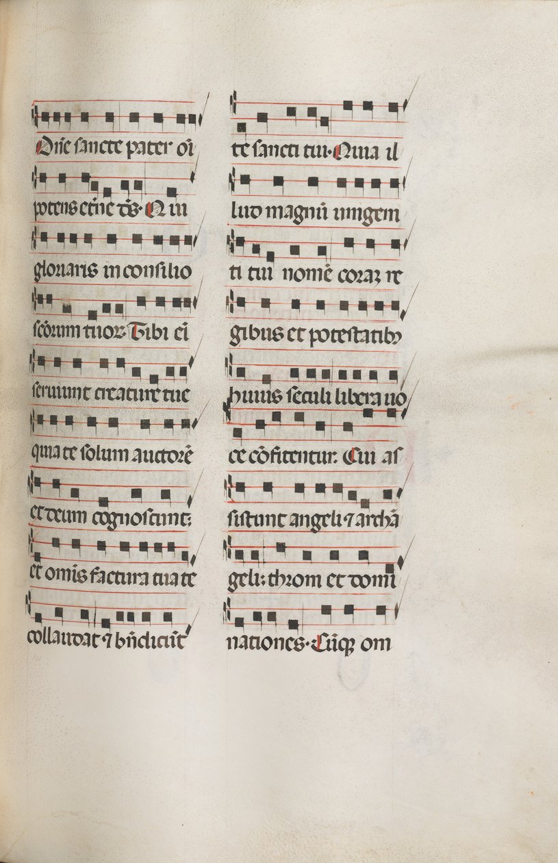 Messale: Fol. 112: contiene della musica come parte della liturgia della Domenica delle Palme da Bartolomeo Caporali