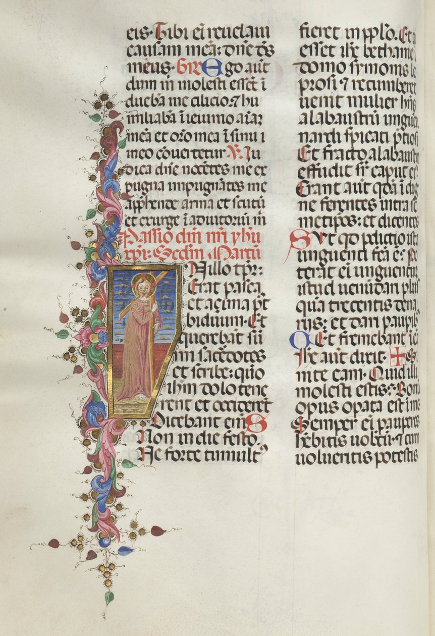 Messale: Fol. 124v: Cristo che tiene la croce da Bartolomeo Caporali