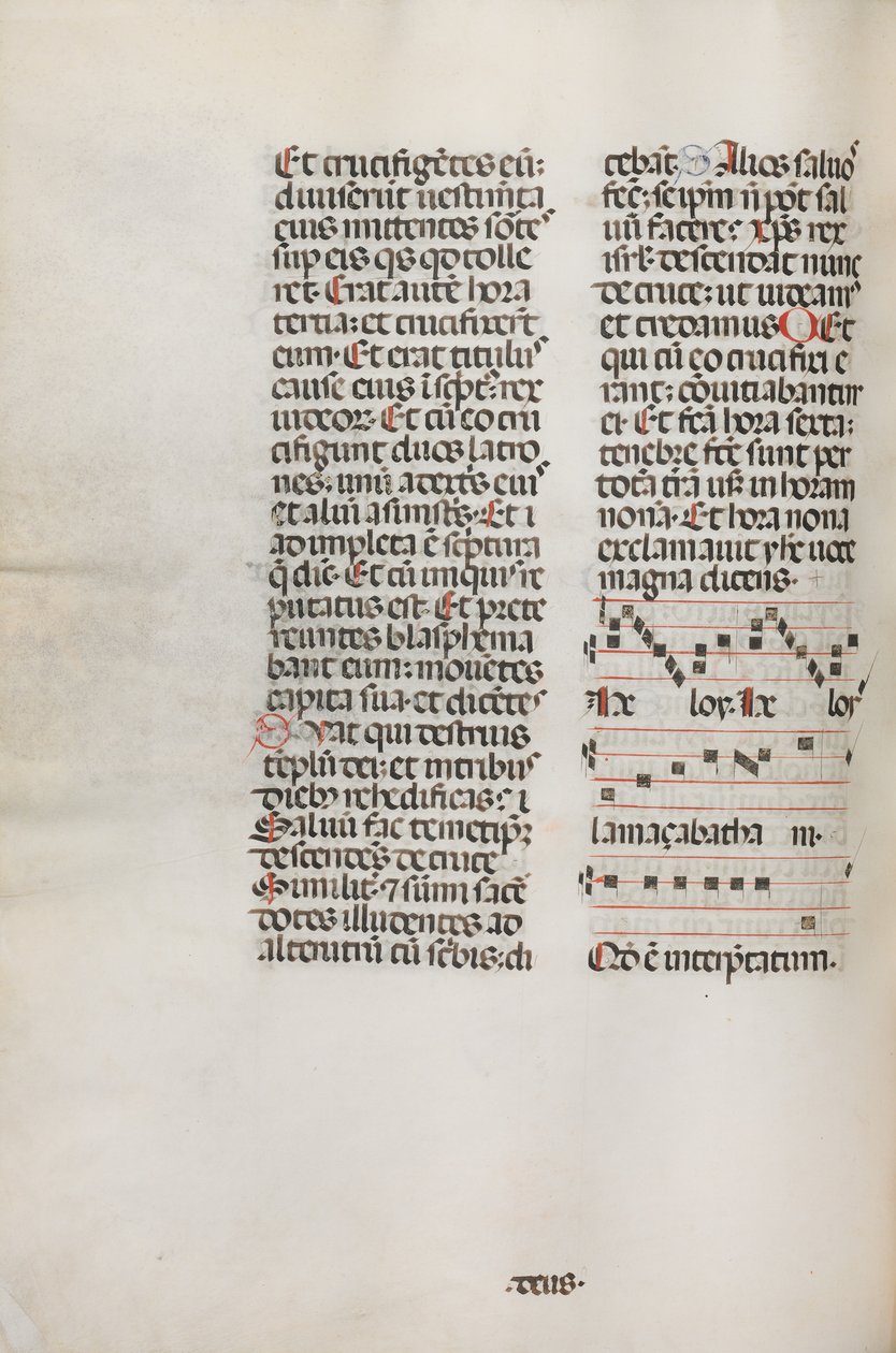 Messale: Fol. 128v: contiene musica per Hely Hely Lama ecc. all
