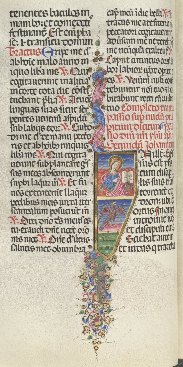 Messale: Fol. 141v: San Giovanni con Aquila, 1469 da Bartolomeo Caporali
